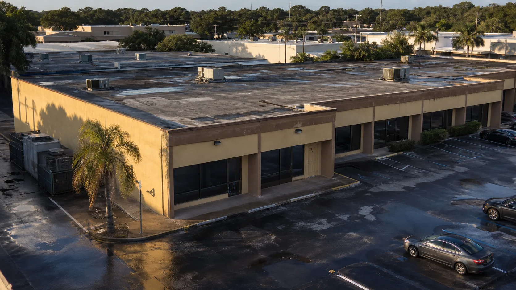 Value-add commercial property with visible operational wear